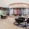 a library with a large bookcase